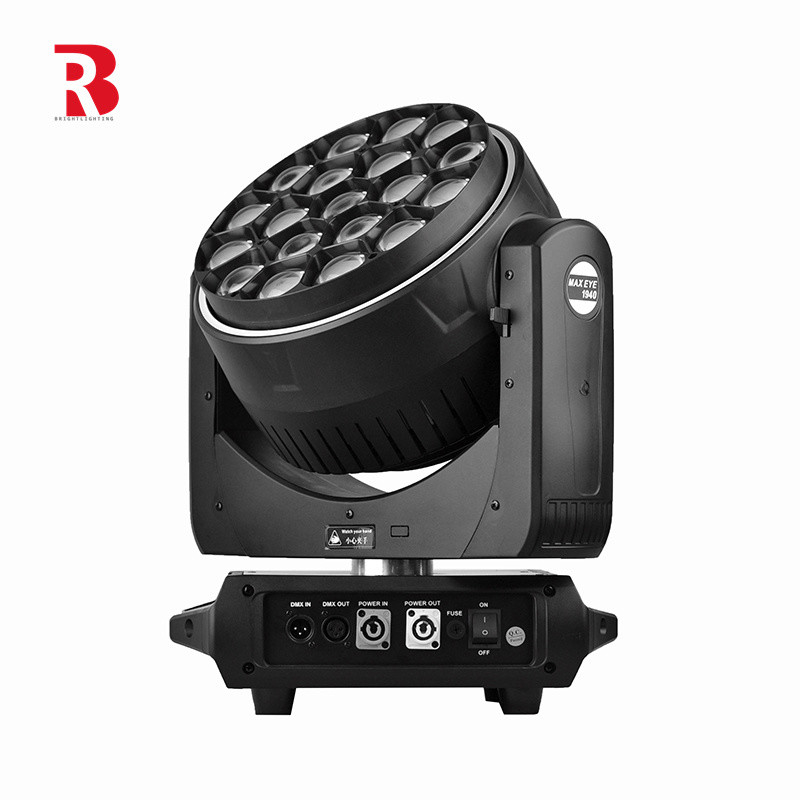 RGBW 4in1 LED ขับเคลื่อนหัวเวทีแสง 19 * 40W โรงงานสายตาผึ้ง