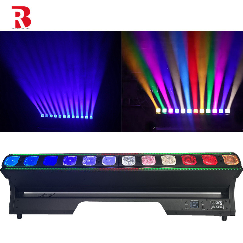 12pcs 40W สองแขวนบราคเกตเลเซอร์บาร์ RGB หัวเคลื่อนไหวสําหรับบรรยากาศของงาน