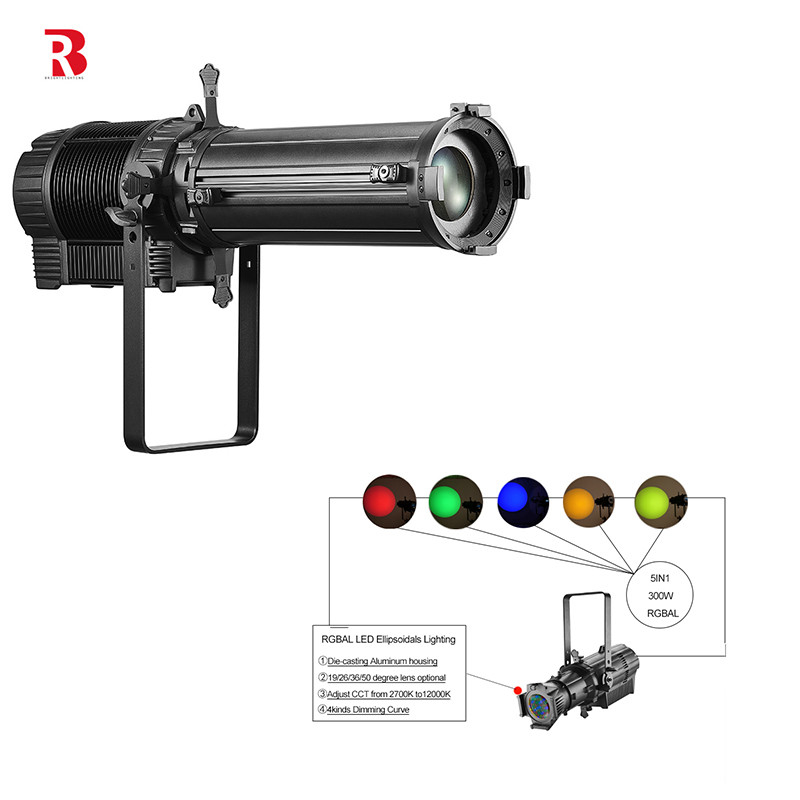 200W / 300W DMX LED stage lighting วงกลม 500HZ-25000HZ ไม่จํากัด