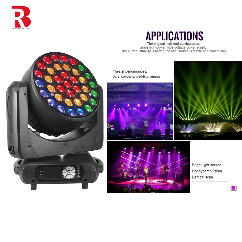 LED Moving Head 37pcs 15W 4-In-1 LED stage Light Zoom Wash ด้วยผลสูง