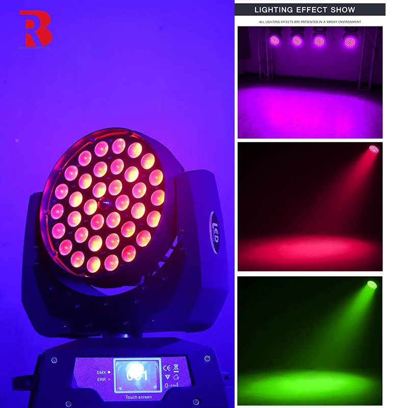 380W LED หัวเคลื่อนที่ 36 * 10W RGBW 4-In1 โซมและ BEAM Beeye stage Light