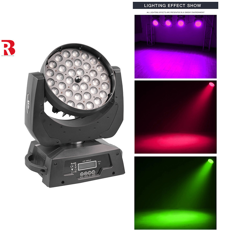 380W LED หัวเคลื่อนที่ 36 * 10W RGBW 4-In1 โซมและ BEAM Beeye stage Light