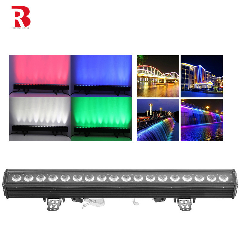 กลางแจ้ง 18 × 12W RGBWA 5in1 LED Stage City กันน้ําจุดควบคุม ล้างแสง