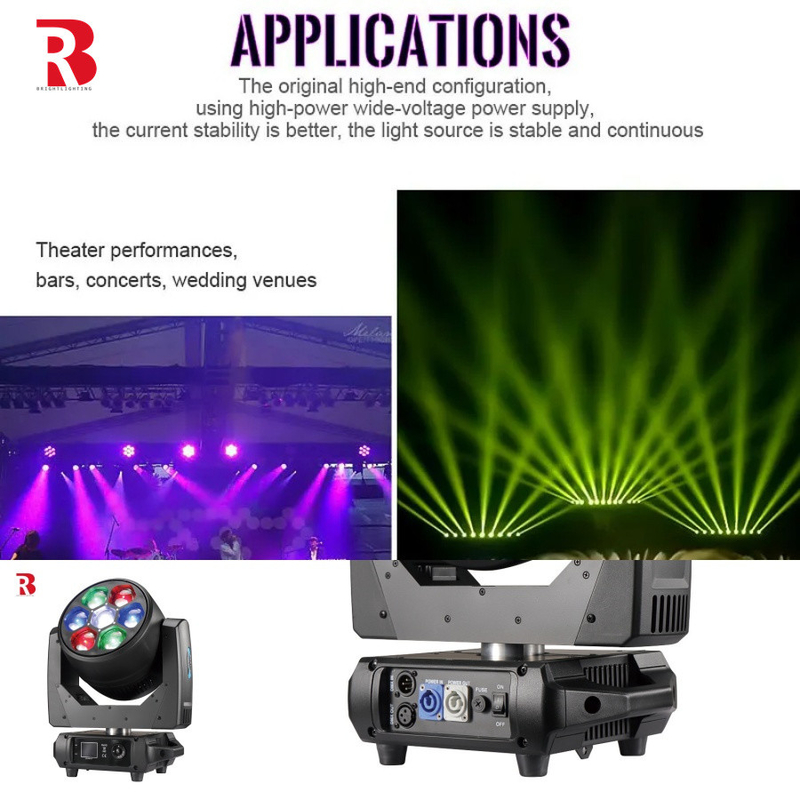 แรง 7x40W RGBW 4in1 LED ขับหน้าแสงสําหรับเมืองในเวลากลางคืนและจุดสําคัญ