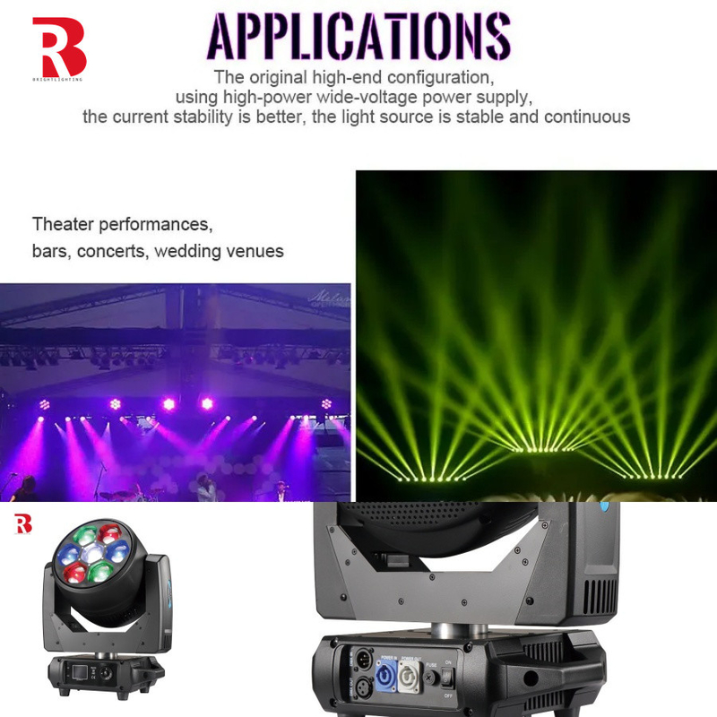 แรง 7x40W RGBW 4in1 LED ขับหน้าแสงสําหรับเมืองในเวลากลางคืนและจุดสําคัญ