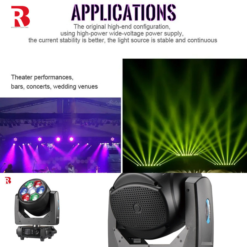 แรง 7x40W RGBW 4in1 LED ขับหน้าแสงสําหรับเมืองในเวลากลางคืนและจุดสําคัญ