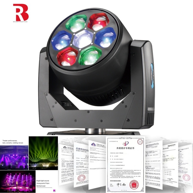 RGBW 4in1 ไดนามิก LED 7x40W ไฟหัวเคลื่อนที่สําหรับสตูดิโอและชุดภาพยนตร์