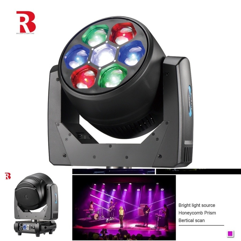 RGBW 4in1 ไดนามิก LED 7x40W ไฟหัวเคลื่อนที่สําหรับสตูดิโอและชุดภาพยนตร์