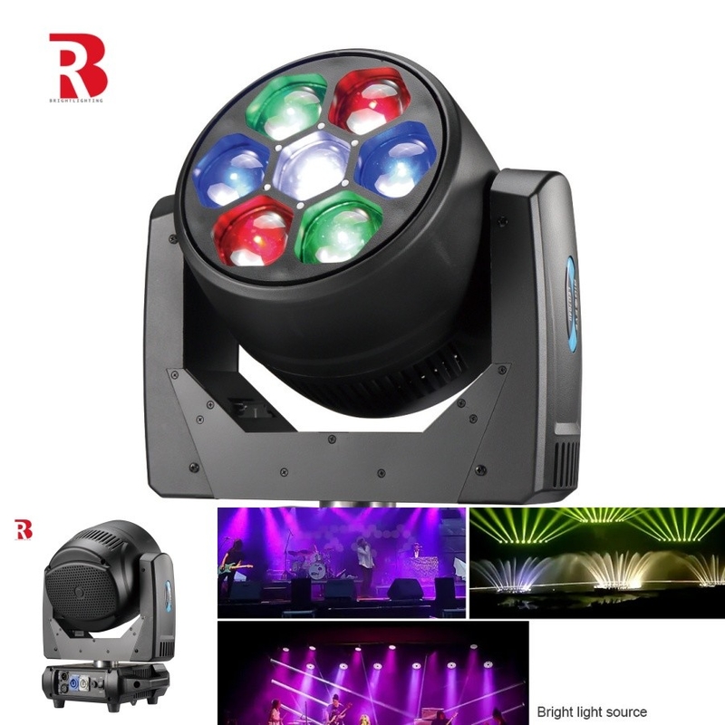 RGBW 4in1 ไดนามิก LED 7x40W ไฟหัวเคลื่อนที่สําหรับสตูดิโอและชุดภาพยนตร์