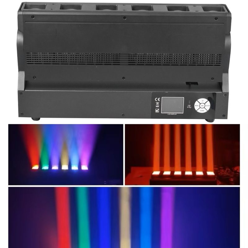 DMX Professional LED Pixel Zoom Bar 6pcs 40W RGBW 4-In-1 แสงเวทีคอนเสิร์ต