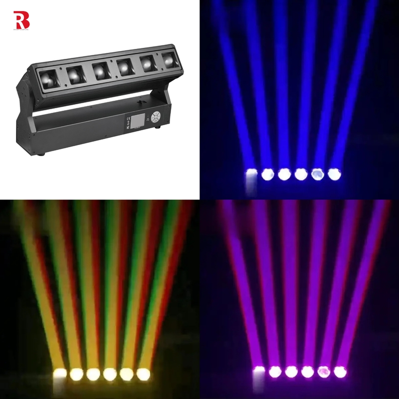 DMX Professional LED Pixel Zoom Bar 6pcs 40W RGBW 4-In-1 แสงเวทีคอนเสิร์ต
