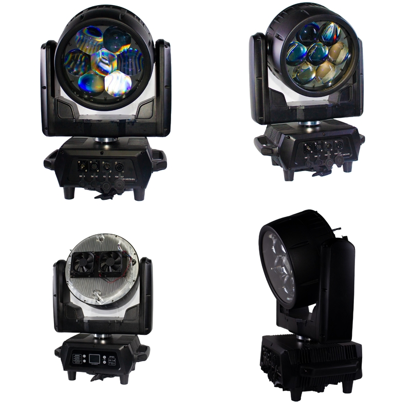 LED DMX Strobe Moving Head 7pcs 40W RGBW LED Beeye Stage Light กับแสงสูง