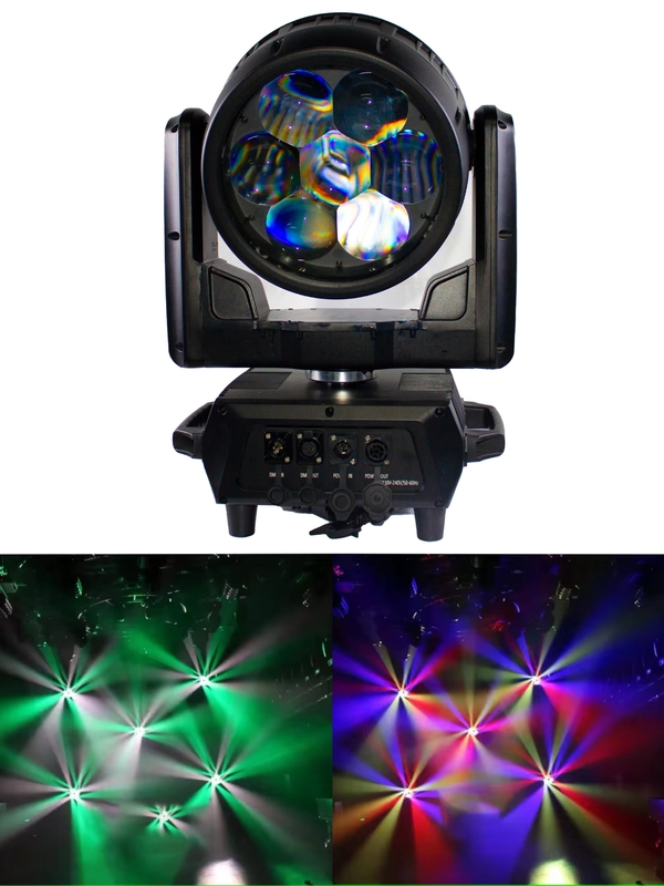 LED DMX Strobe Moving Head 7pcs 40W RGBW LED Beeye Stage Light กับแสงสูง