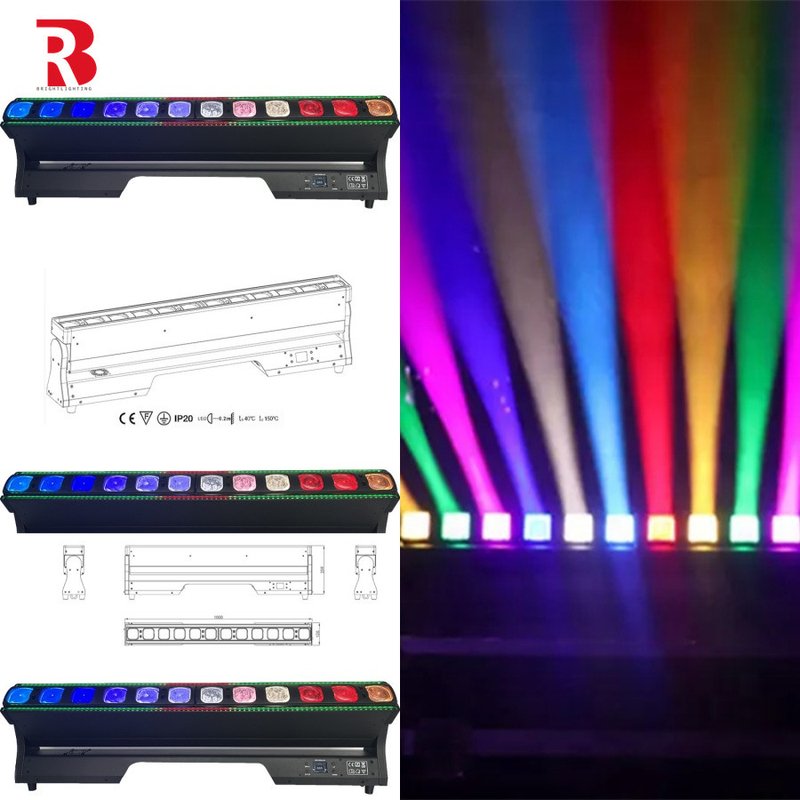 ผลิตพลังงานสูง 12*40W LED Bar Beam Moving Head Stage Light สําหรับความชัดเจนบนเวที