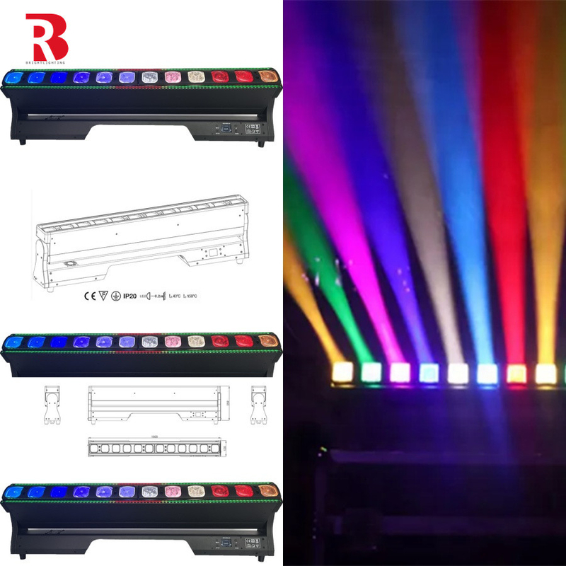ผลิตพลังงานสูง 12*40W LED Bar Beam Moving Head Stage Light สําหรับความชัดเจนบนเวที