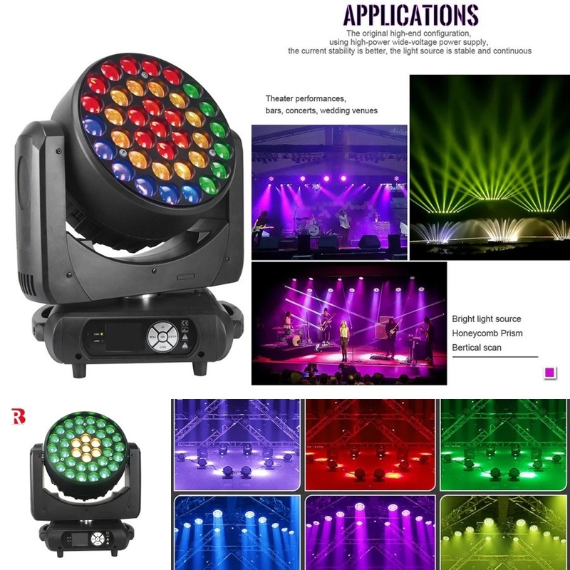 Bee Eye Moving Head Light RGBW Beam 37*15w โซมดิสก์ DMX ล้างแสงเวที