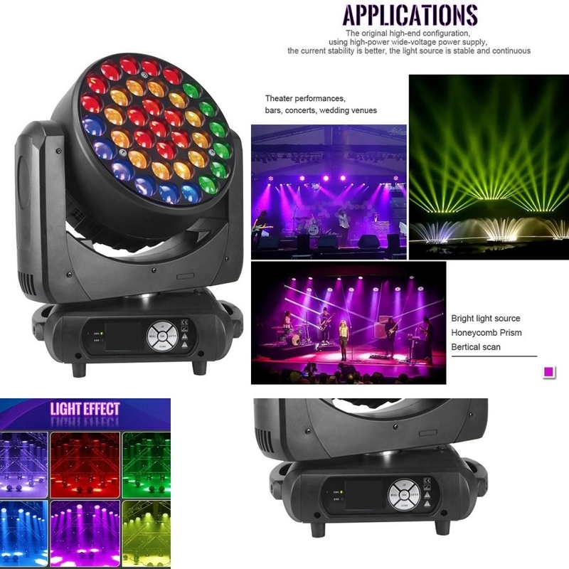 DMX ควบคุม 37 * 15W RGBW 4in1 Strobe LED ล้างเคลื่อนหัวแสงสําหรับ Discos