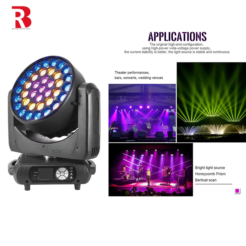 240V 37*15W DMX512 Slave Auto Beeye LED ไฟหัวเคลื่อนที่เพื่อความบันเทิง