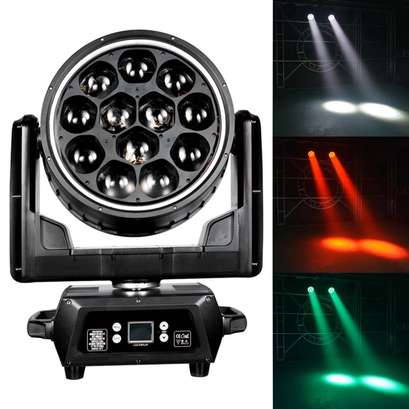 อุปกรณ์การส่องแสงเวที ความสว่างสูง มุมใหญ่ Zoom RGBW LED Moving Head Wash Light