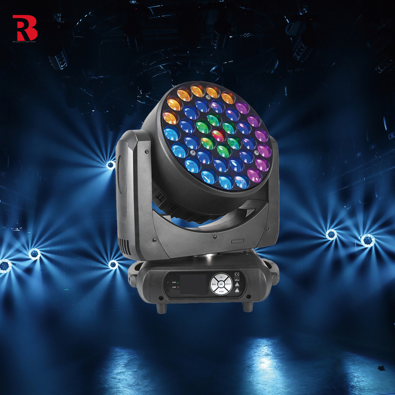 ไฟหัวเคลื่อนที่ LED 48CH ความสว่างสูง 37 * 15W LED RGBW สําหรับปาร์ตี้