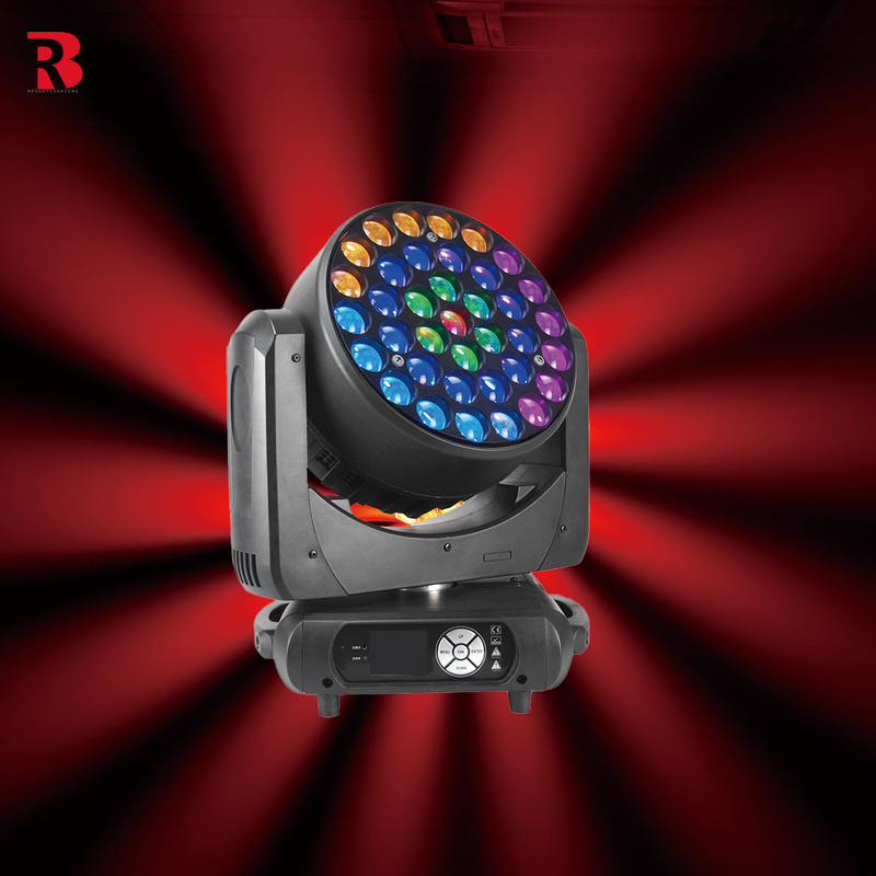 ไฟหัวเคลื่อนที่ LED 48CH ความสว่างสูง 37 * 15W LED RGBW สําหรับปาร์ตี้