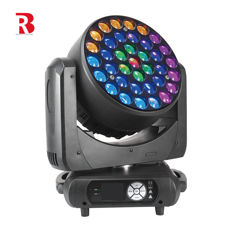 37X15w RGBW Zoom Beam LED ไฟหัวเคลื่อนที่ ไฟเวทีสําหรับการล้างดิสโก้