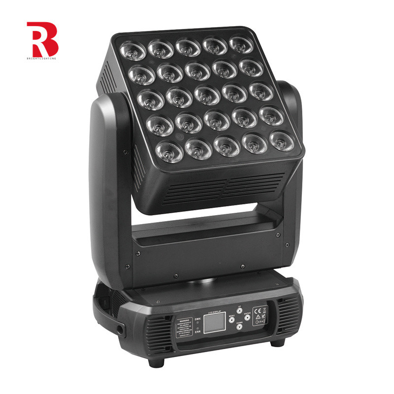 25*10W LED RGBW 4-In-1 แมตริกซ์เคลื่อนที่หลอดไฟหัวที่มีผลการสีสตรอบอสโกปิกต่าง ๆ