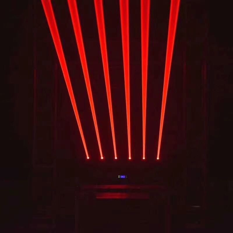 ไฟเลเซอร์ 6 หัว 250W 3-in-1 Laser Pixel Beam Moving Head Light สำหรับใช้ในอาคาร