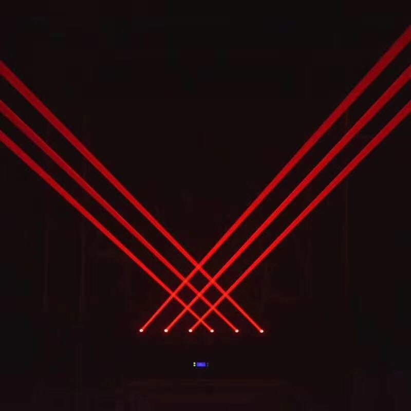 ไฟเลเซอร์ 6 หัว 250W 3-in-1 Laser Pixel Beam Moving Head Light สำหรับใช้ในอาคาร