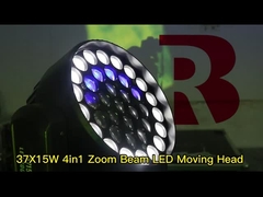 หัวเคลื่อน LED 37 * 15W Rgbw 4in1 Robe LED ล้าง Zoom หัวเคลื่อน