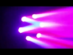 3in1 เลเซอร์ Beeye Beam ขยับหัวแสง 6 CREE 10W RGBW หลอดไฟ