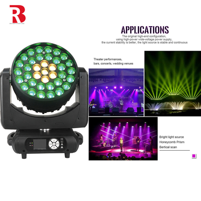 LED Moving Head 37pcs 15W 4-In-1 LED สเตจไลท์ Zoom Wash Light สําหรับงาน