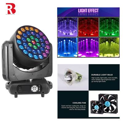 DMX512 37*15W RGBW Infinite Mixture LED Moving Head stage Light สําหรับกลางแจ้ง